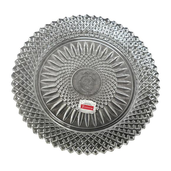 Avon American Lead Crystal Fostoria Glass Collectible Plates Door Knocker & Rose - Picture 10 of 12